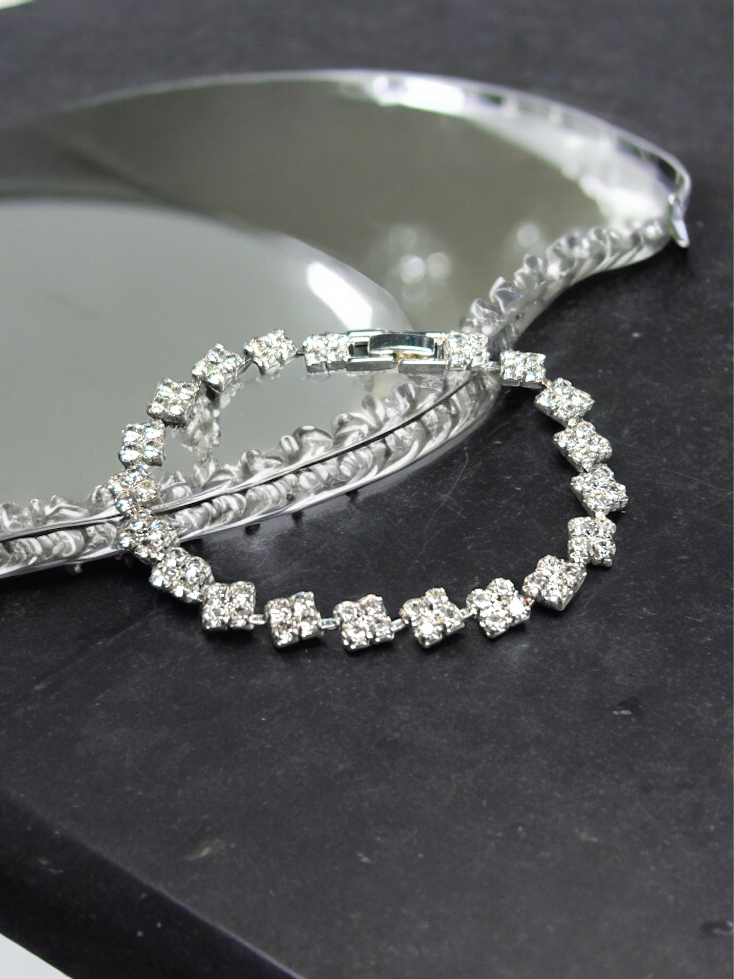 Silver Square Cubic Zirconia