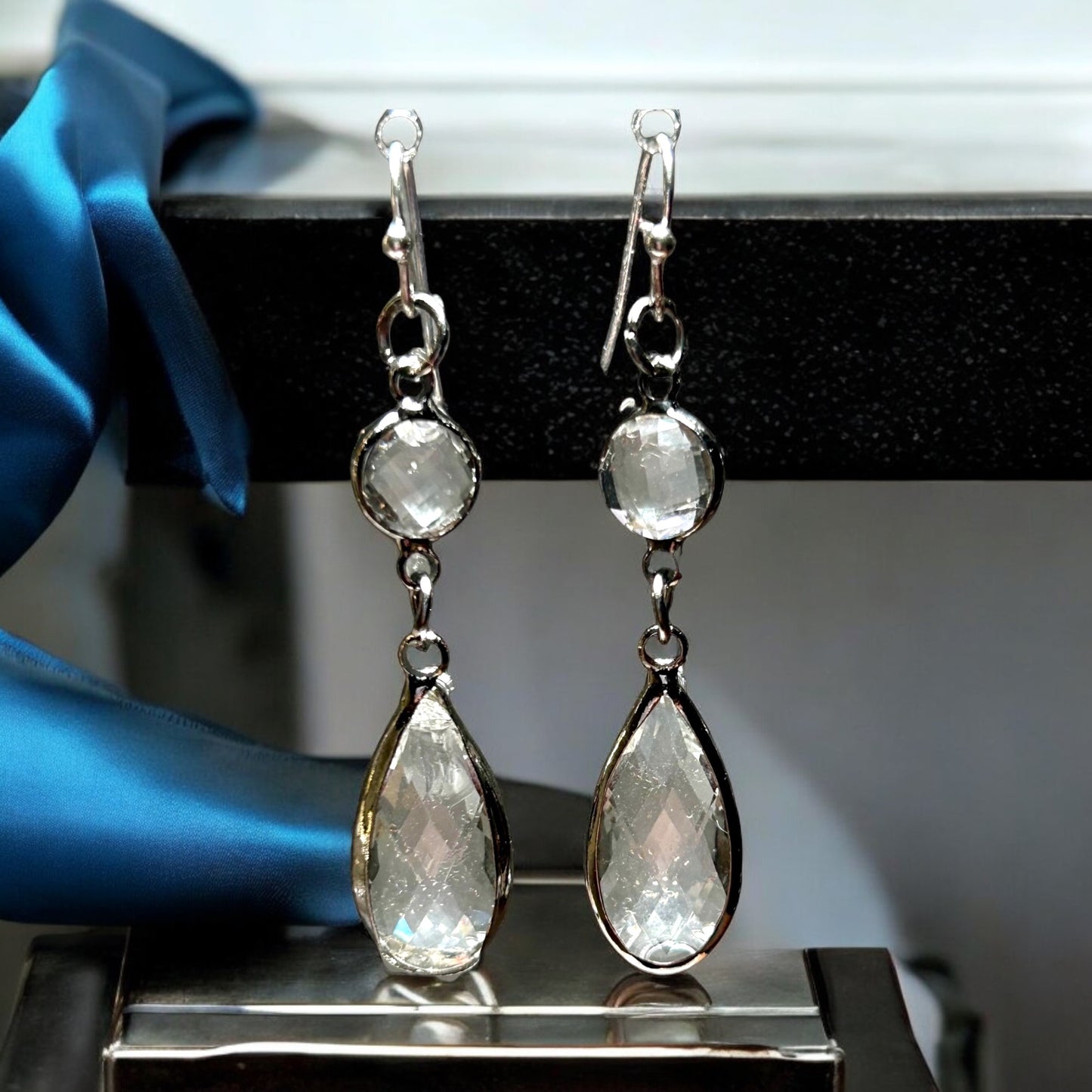 Quartz Drop Earrings