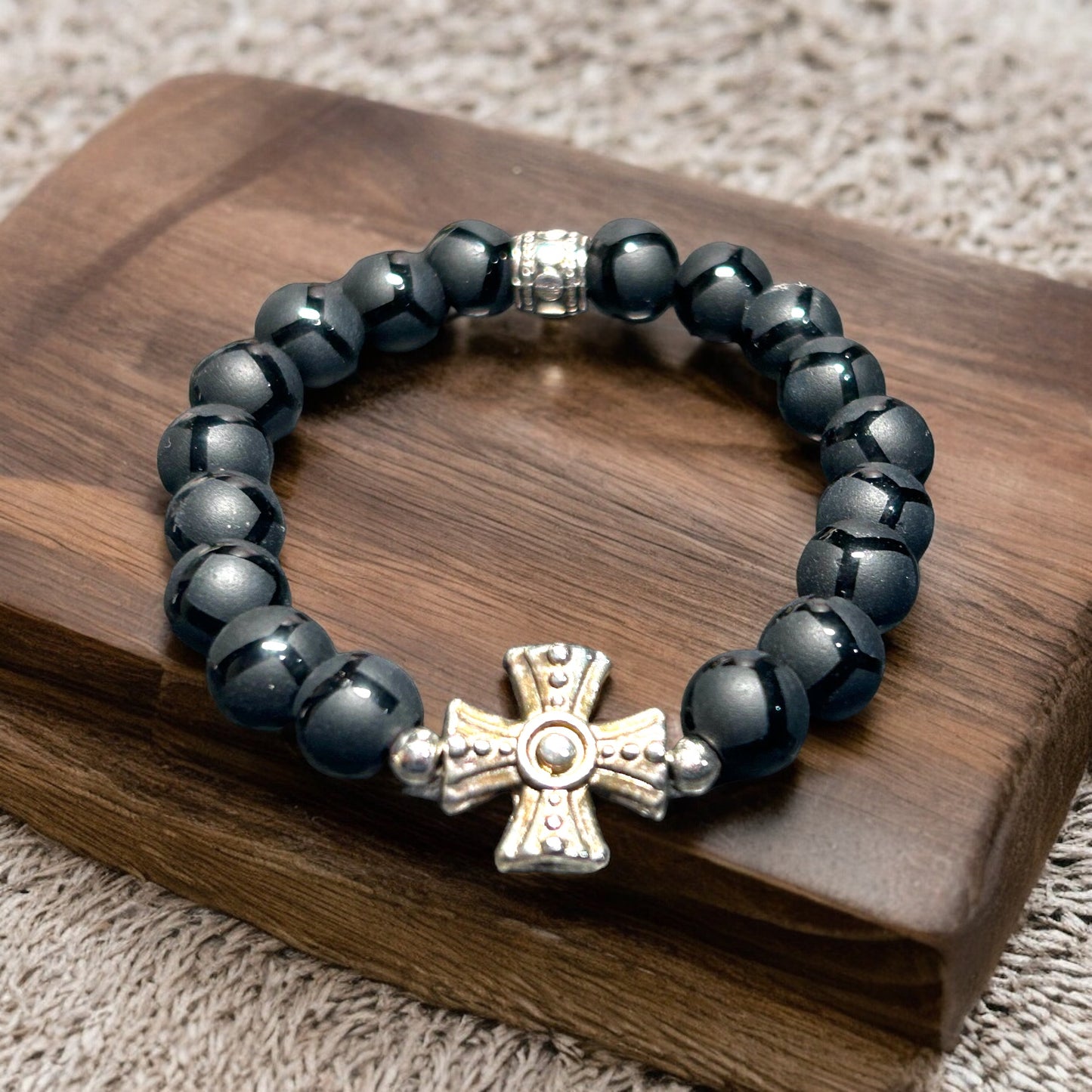 Ornate Cross Black Onyx