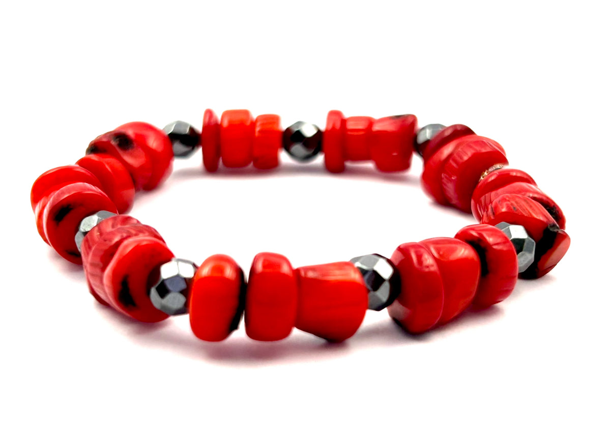 Red Coral and Hematite