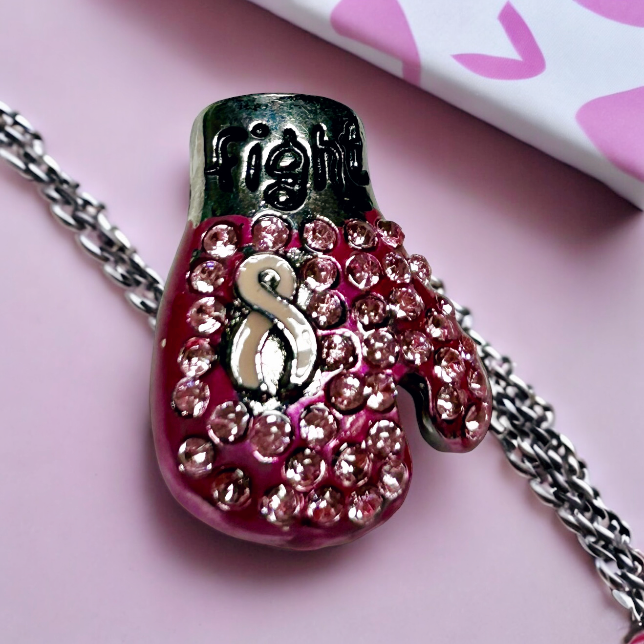 Cancer Awareness Glove Pendant