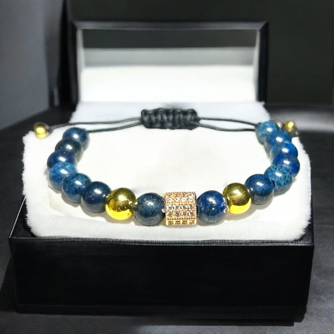 Hexagonal Lapis Lazuli & Gold