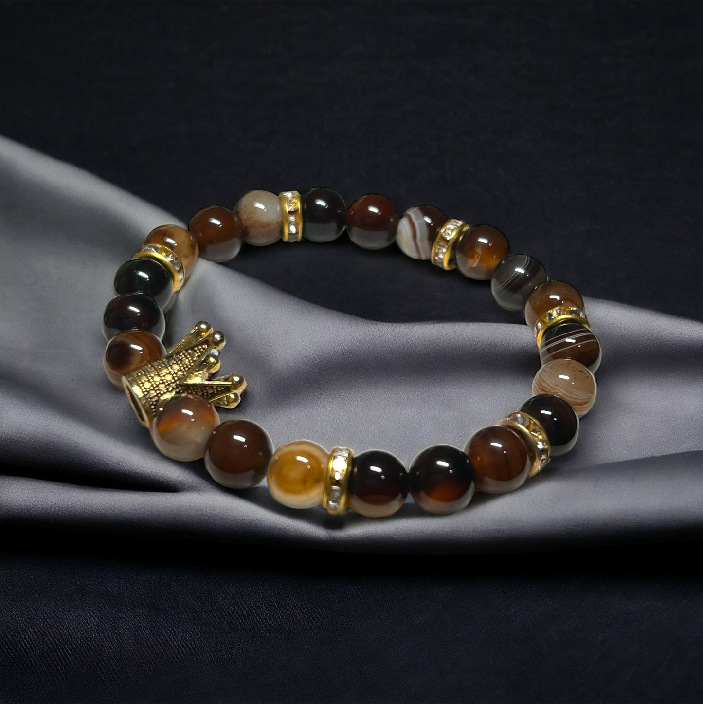 Royal Brown Tuxedo Agate