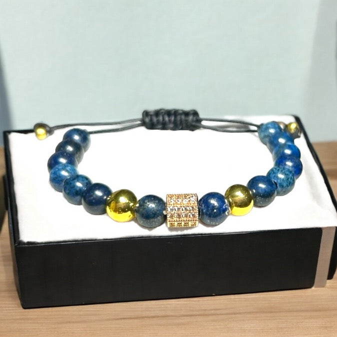 Hexagonal Lapis Lazuli & Gold