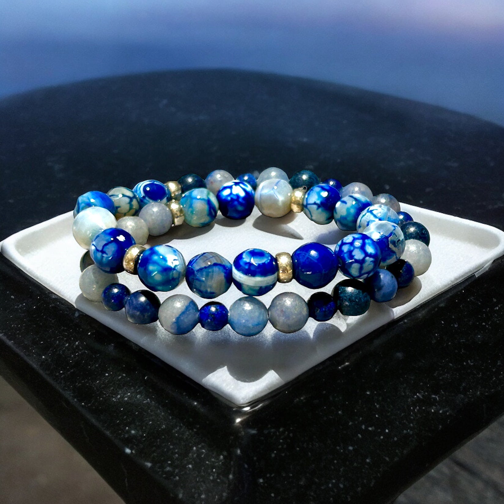 Wrap Set Blue Agate