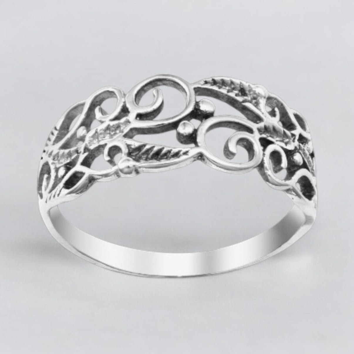 Sterling Silver Filigree Band Ring