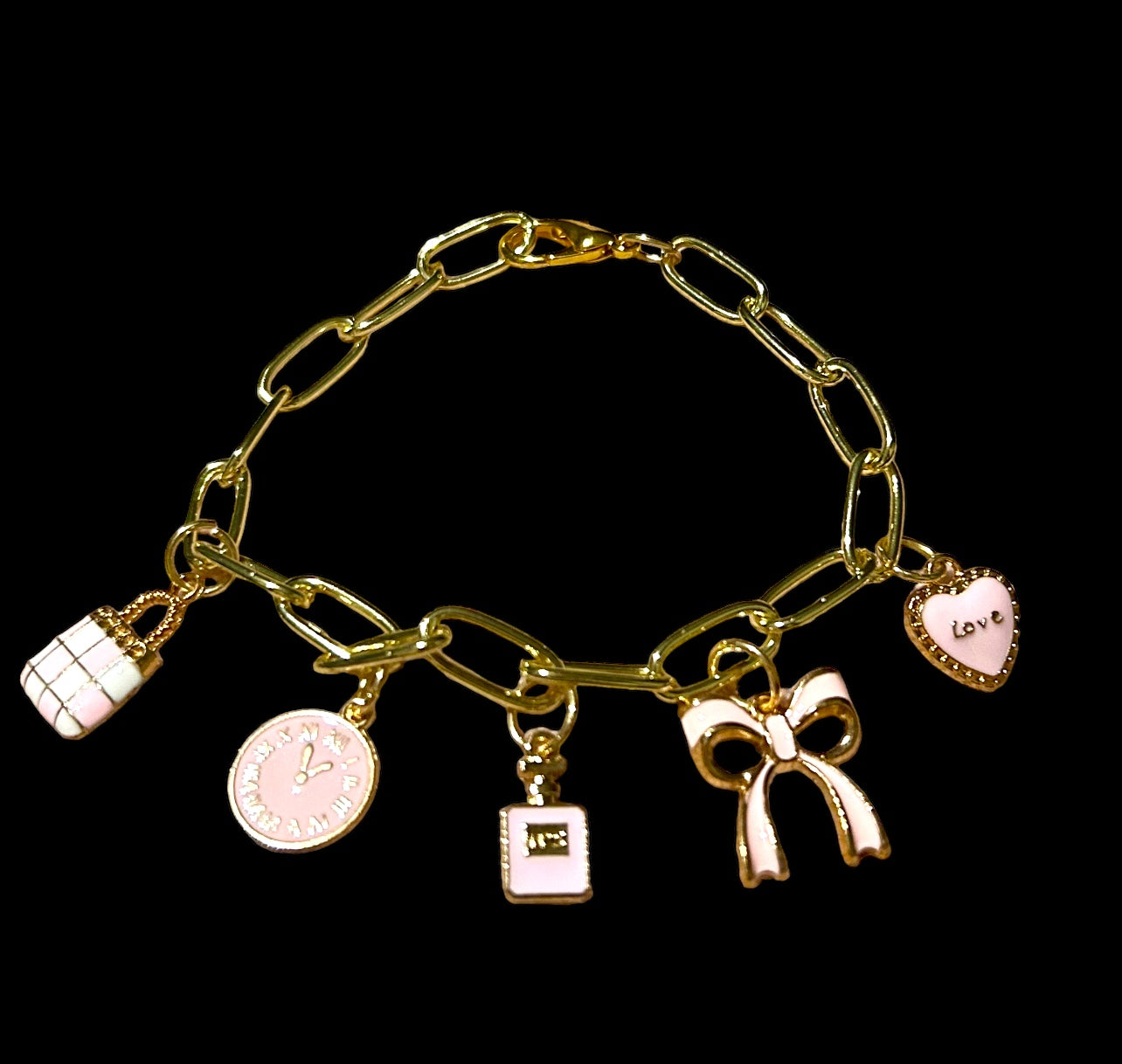 Soft Pink Charm Bracelet