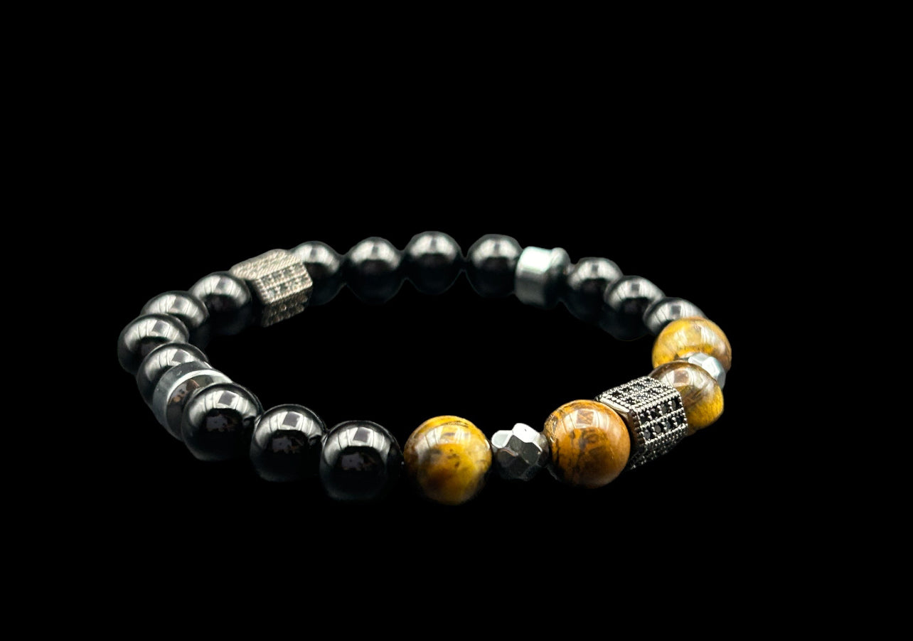 Tigers Eye Black Rhinestone