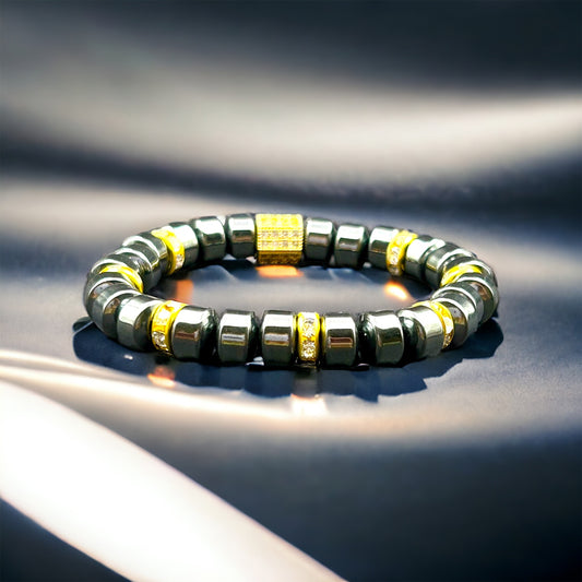 Luxury Hematite and Gold