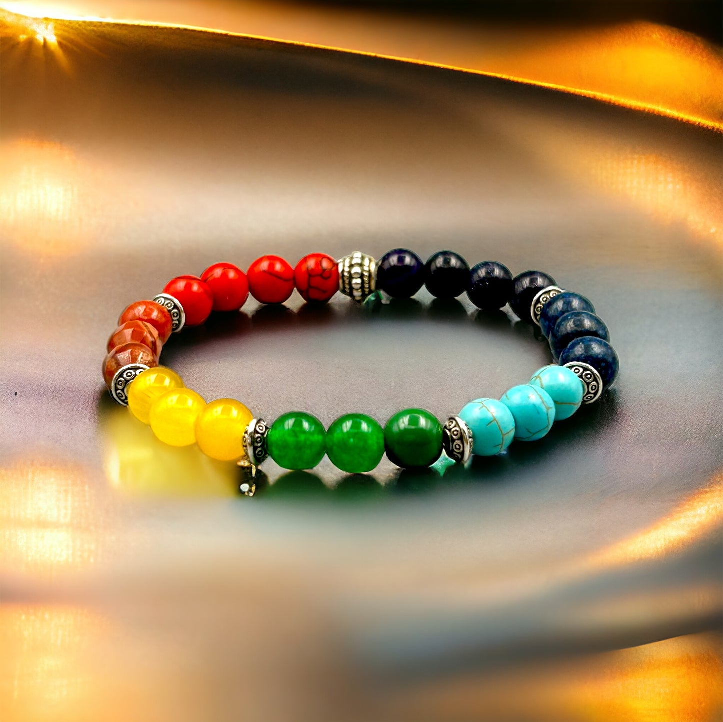 7 Stone Chakra Bracelet