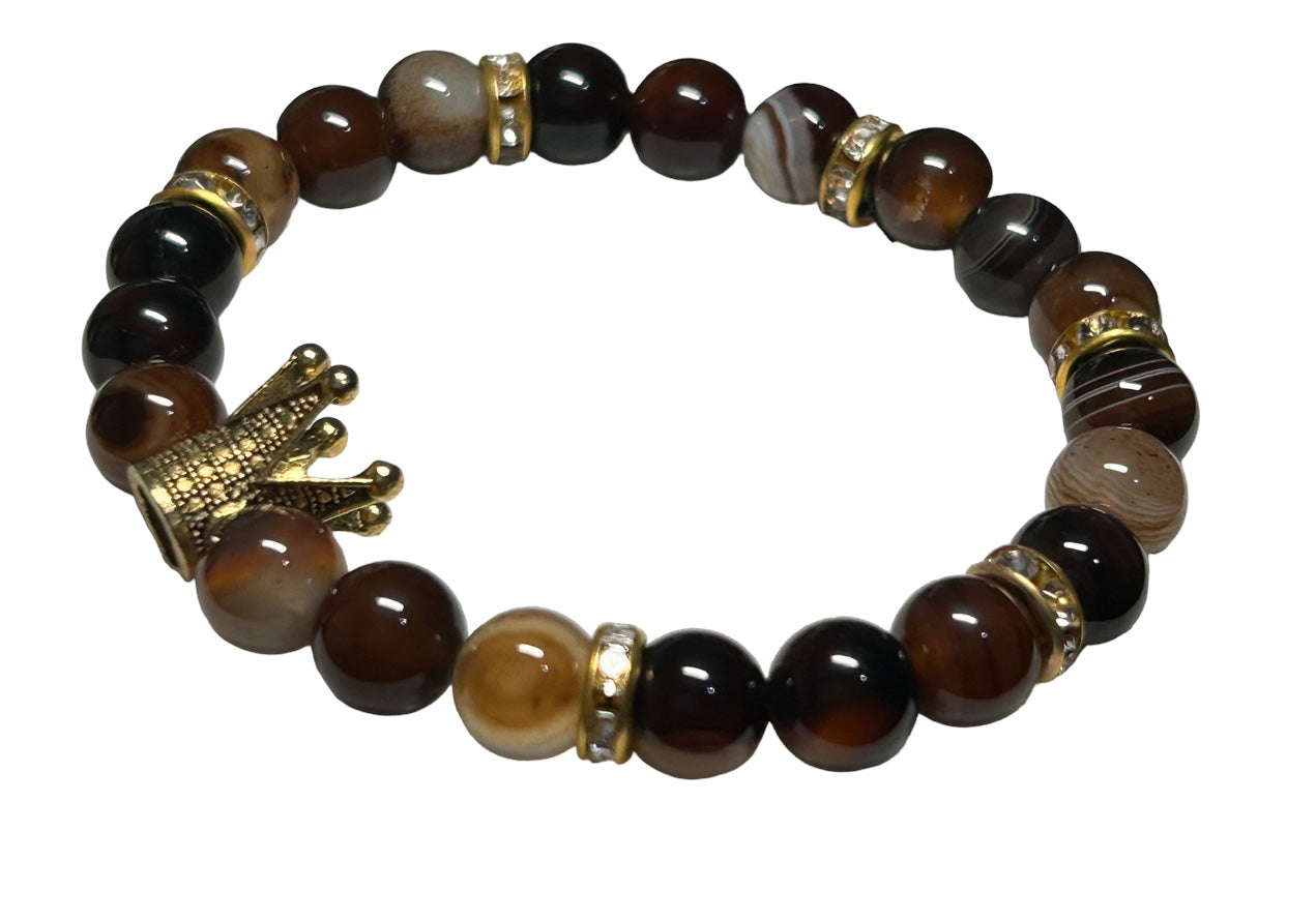 Royal Brown Tuxedo Agate