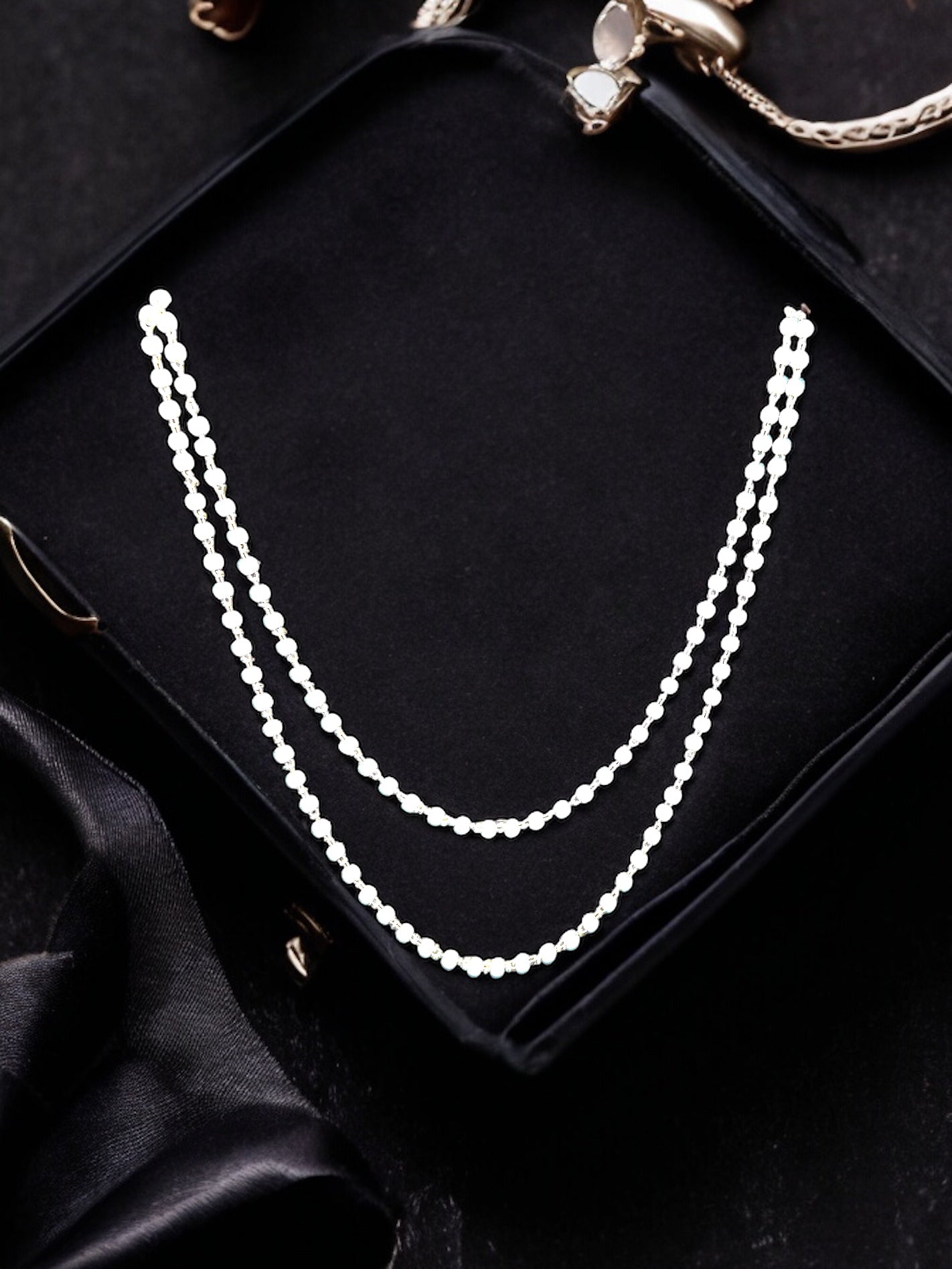 Long Chain Pearl Necklace