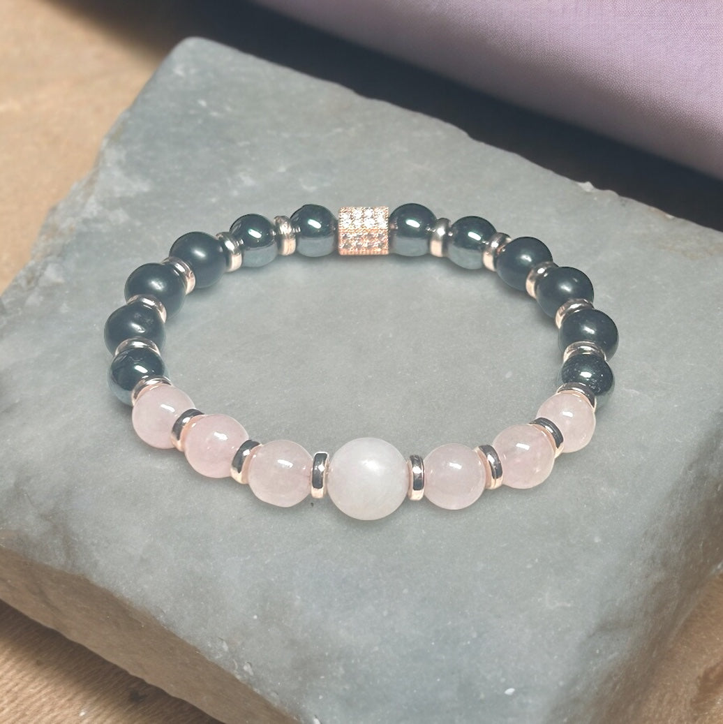 Exclusive Rose Quartz Triple Stone