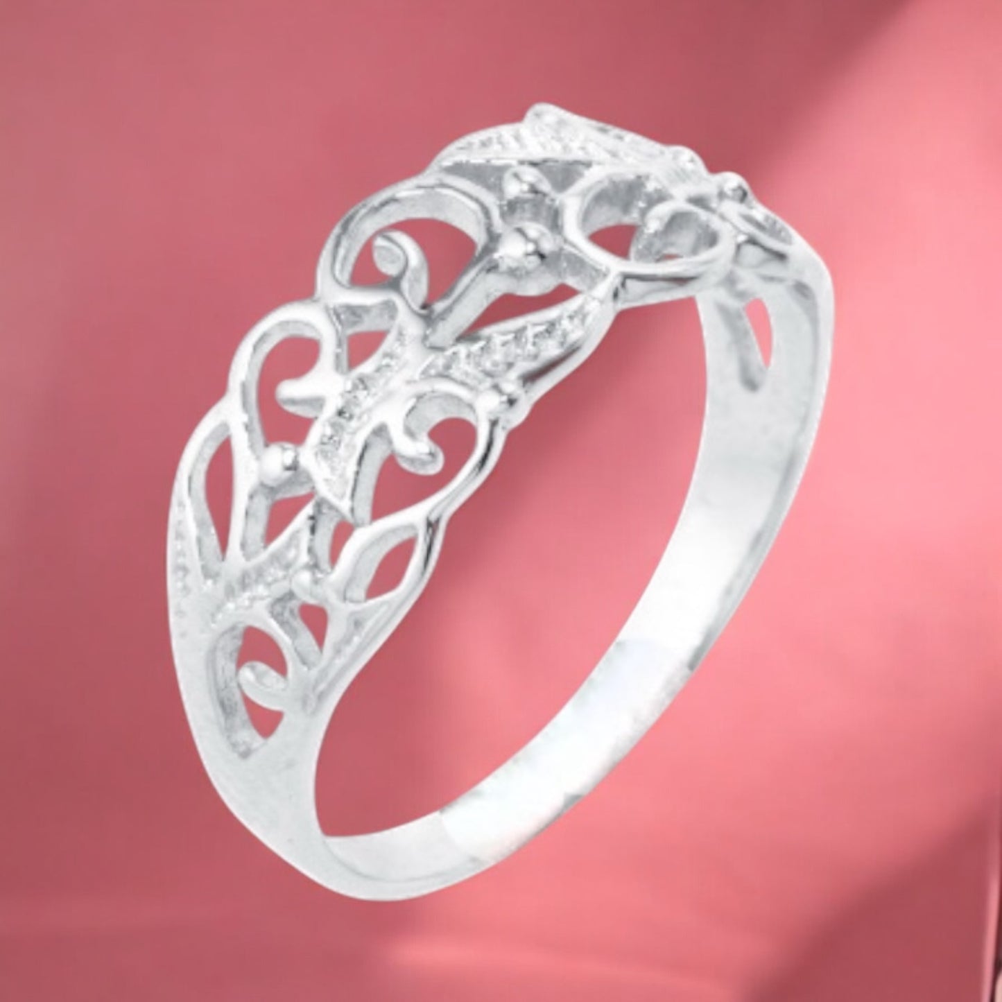 Sterling Silver Filigree Band Ring