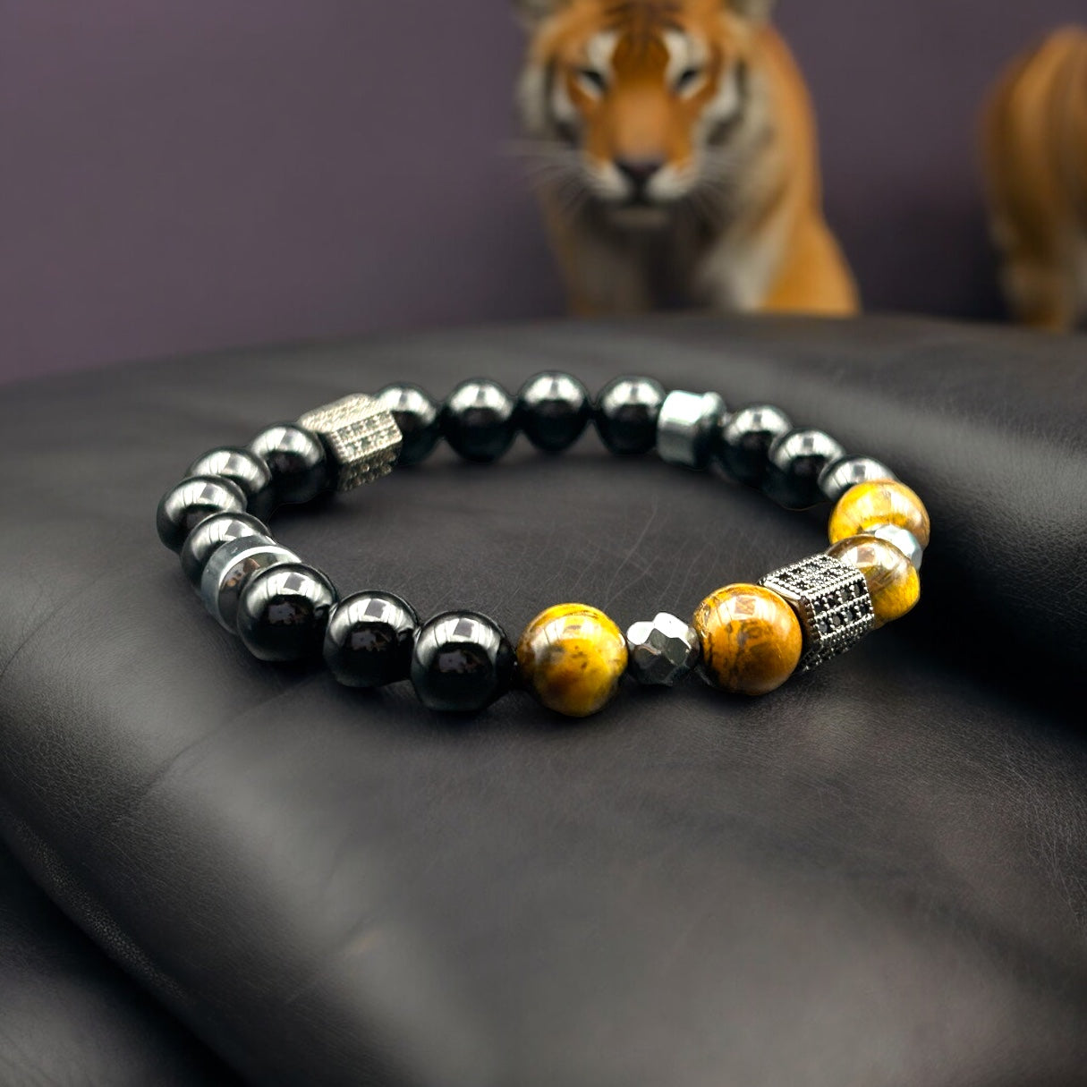 Tigers Eye Black Rhinestone