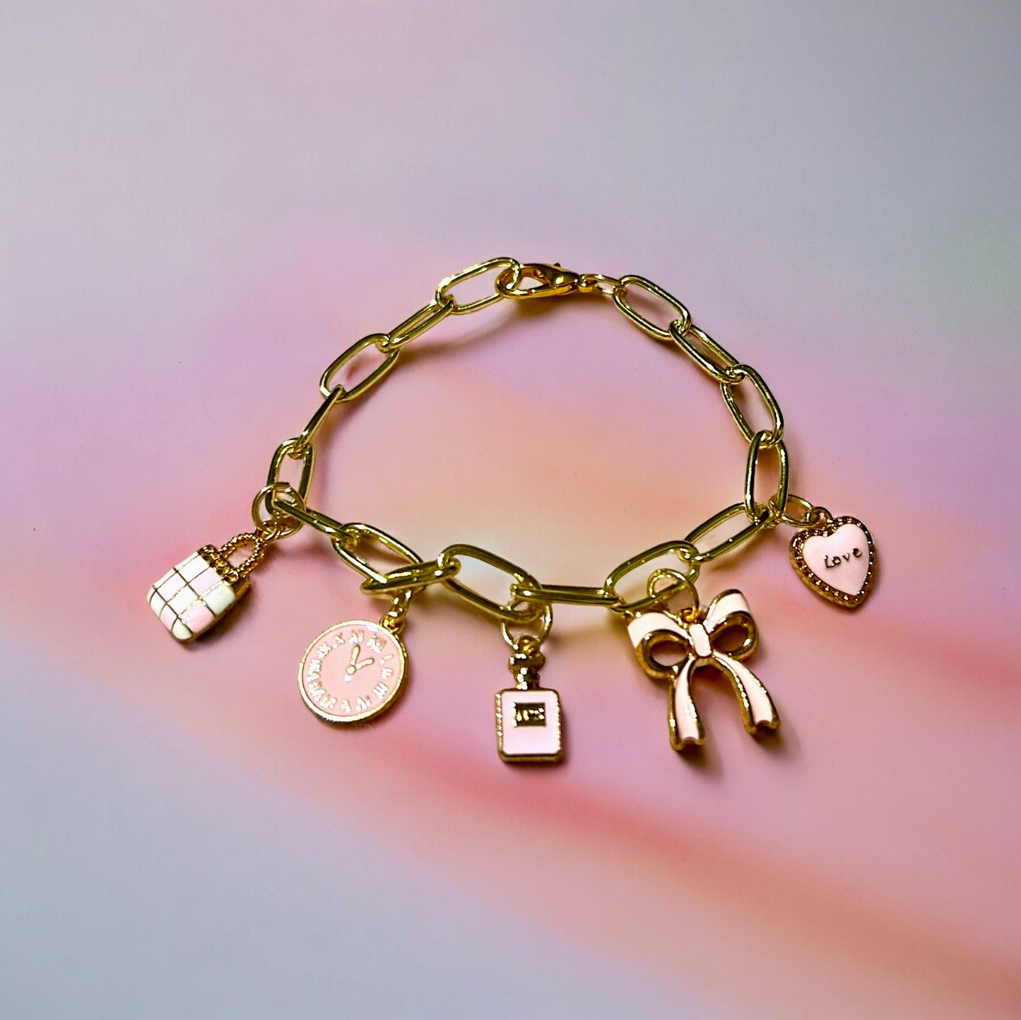 Soft Pink Charm Bracelet