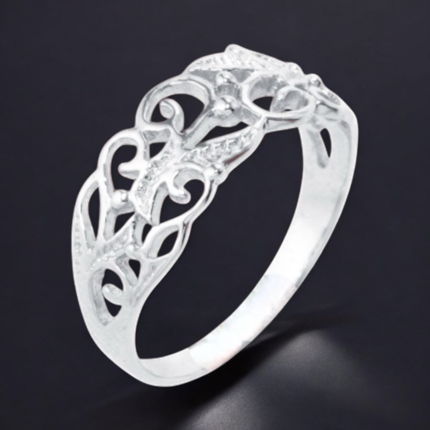 Sterling Silver Filigree Band Ring