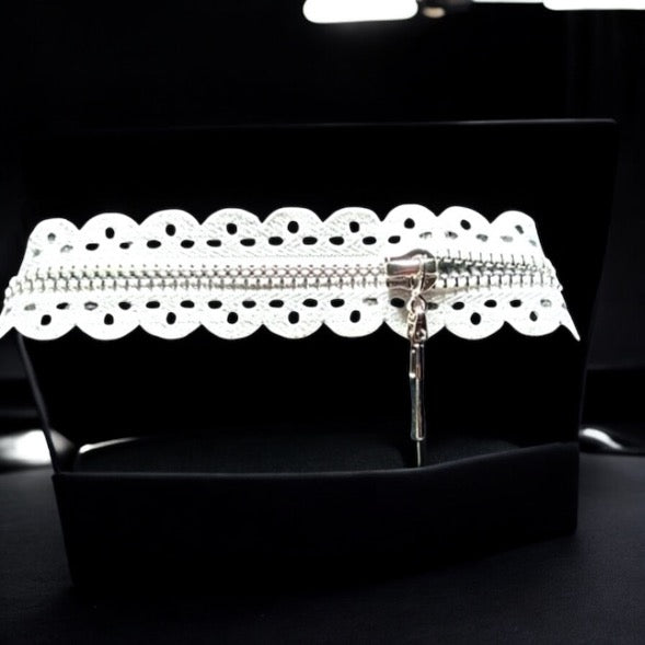 Zipper and Lace Choker