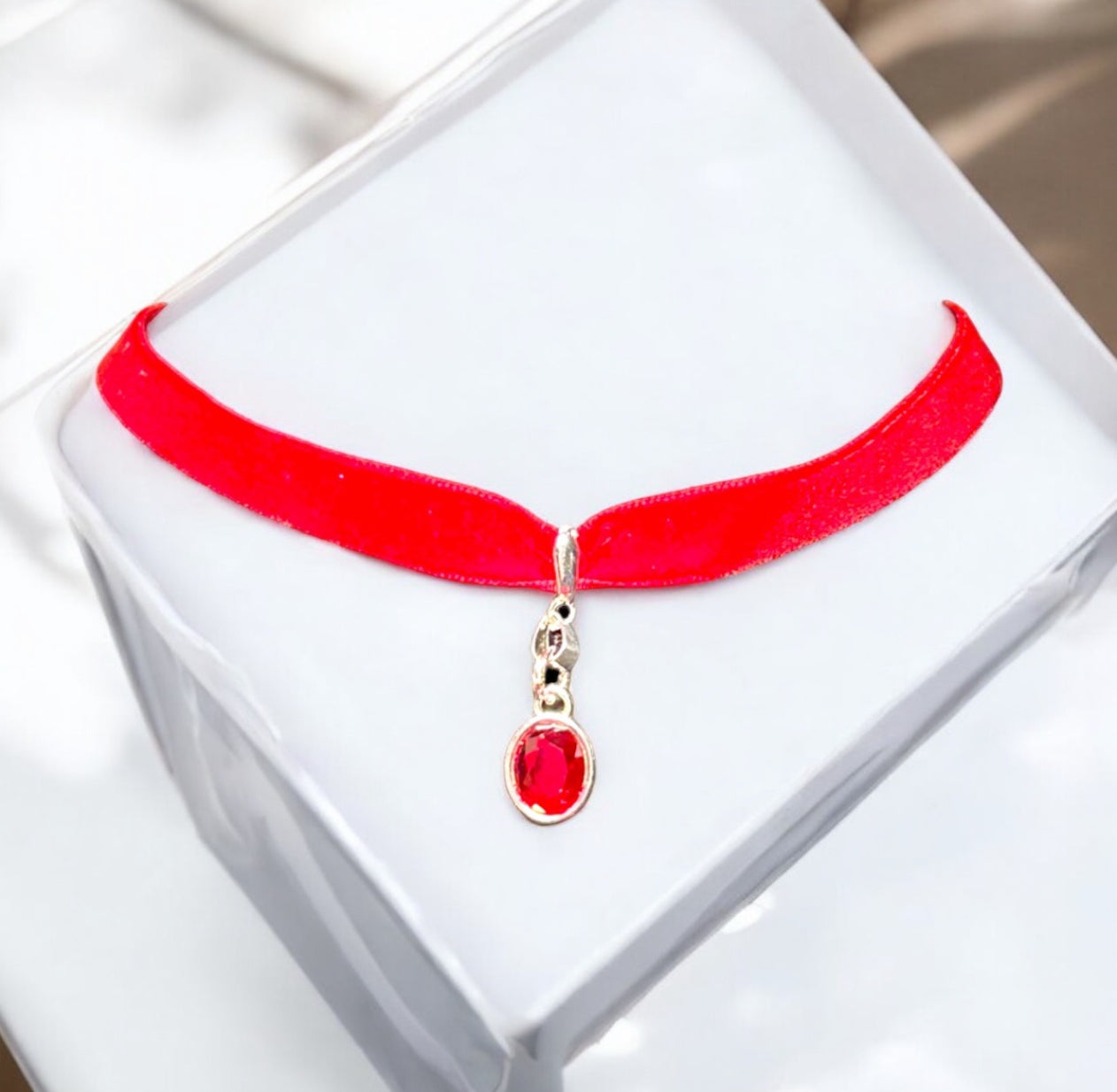 Australian Red Crystal Choker