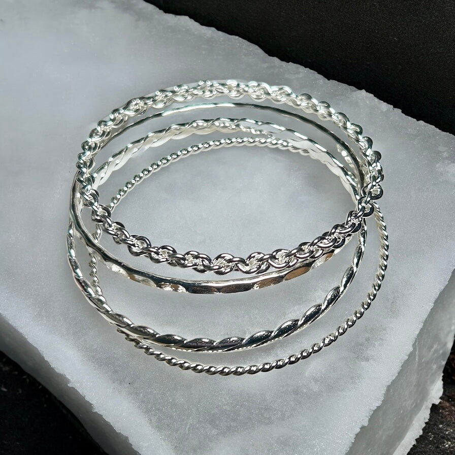 Silver Bangles