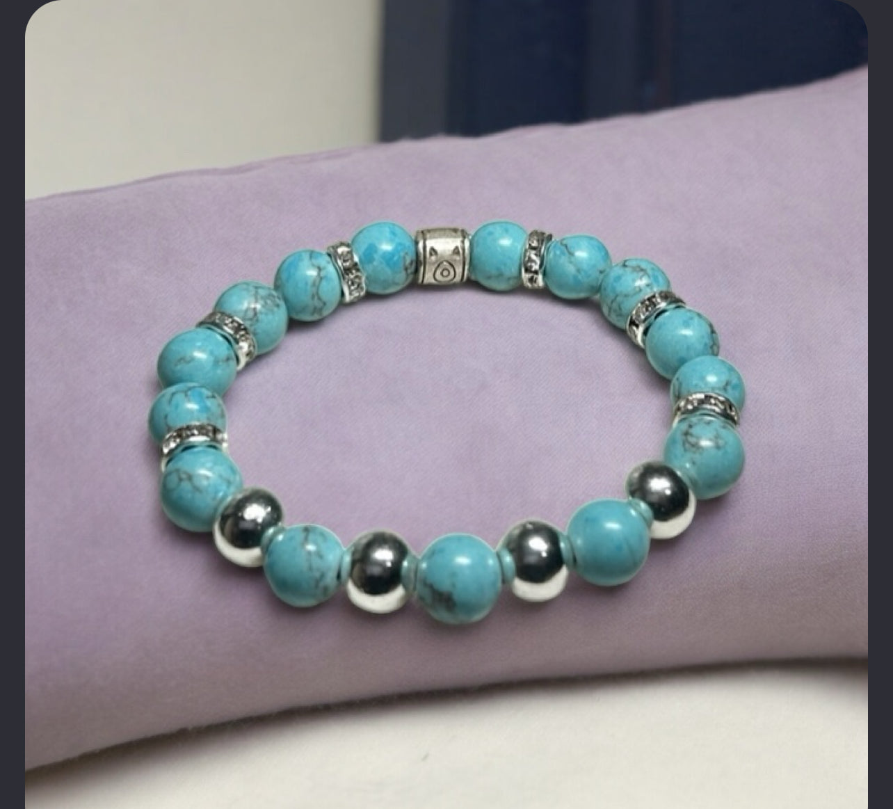 Vibrant Turquoise & Hematite