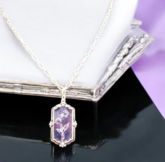 Vintage Floral Amethyst