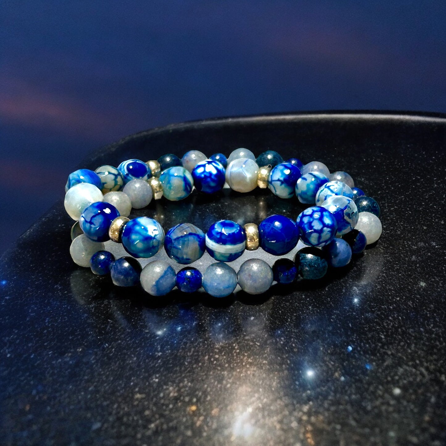 Wrap Set Blue Agate