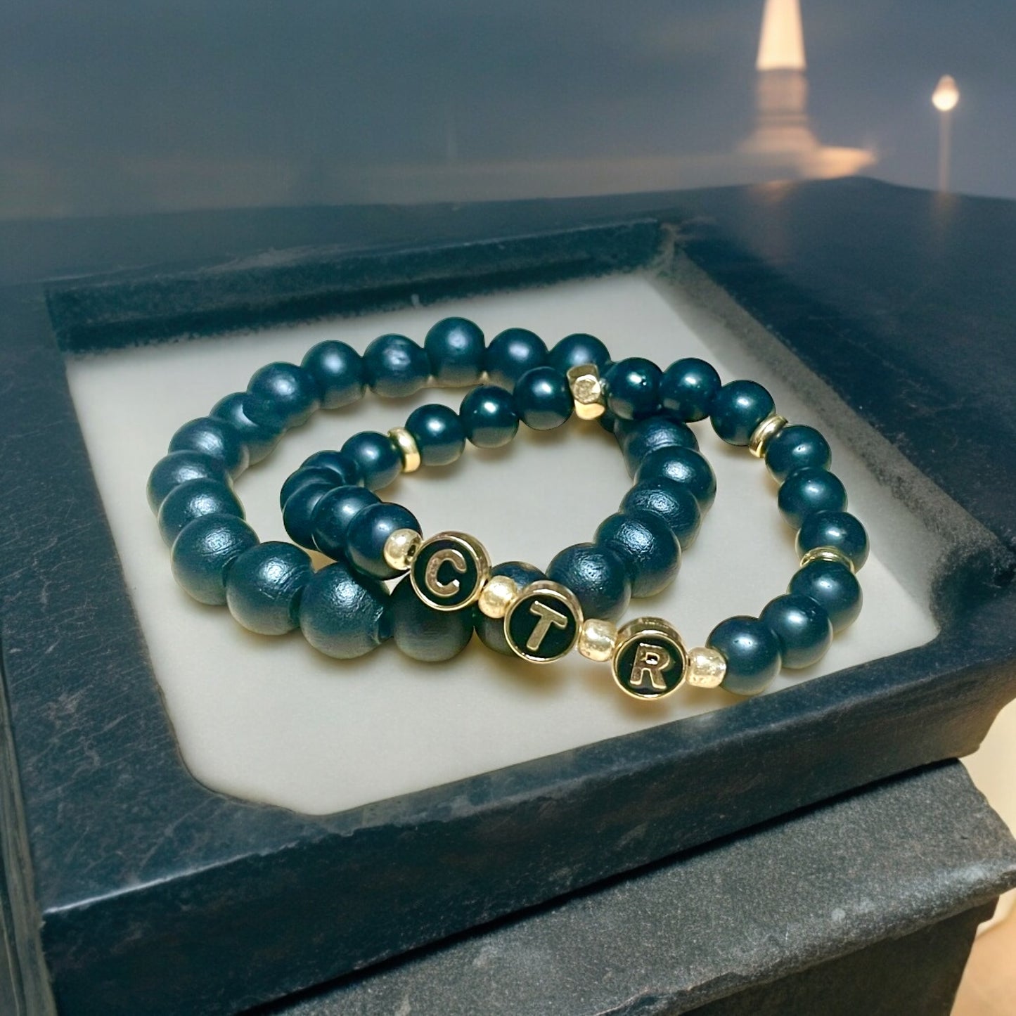 CTR Bracelet with Black Onyx Set