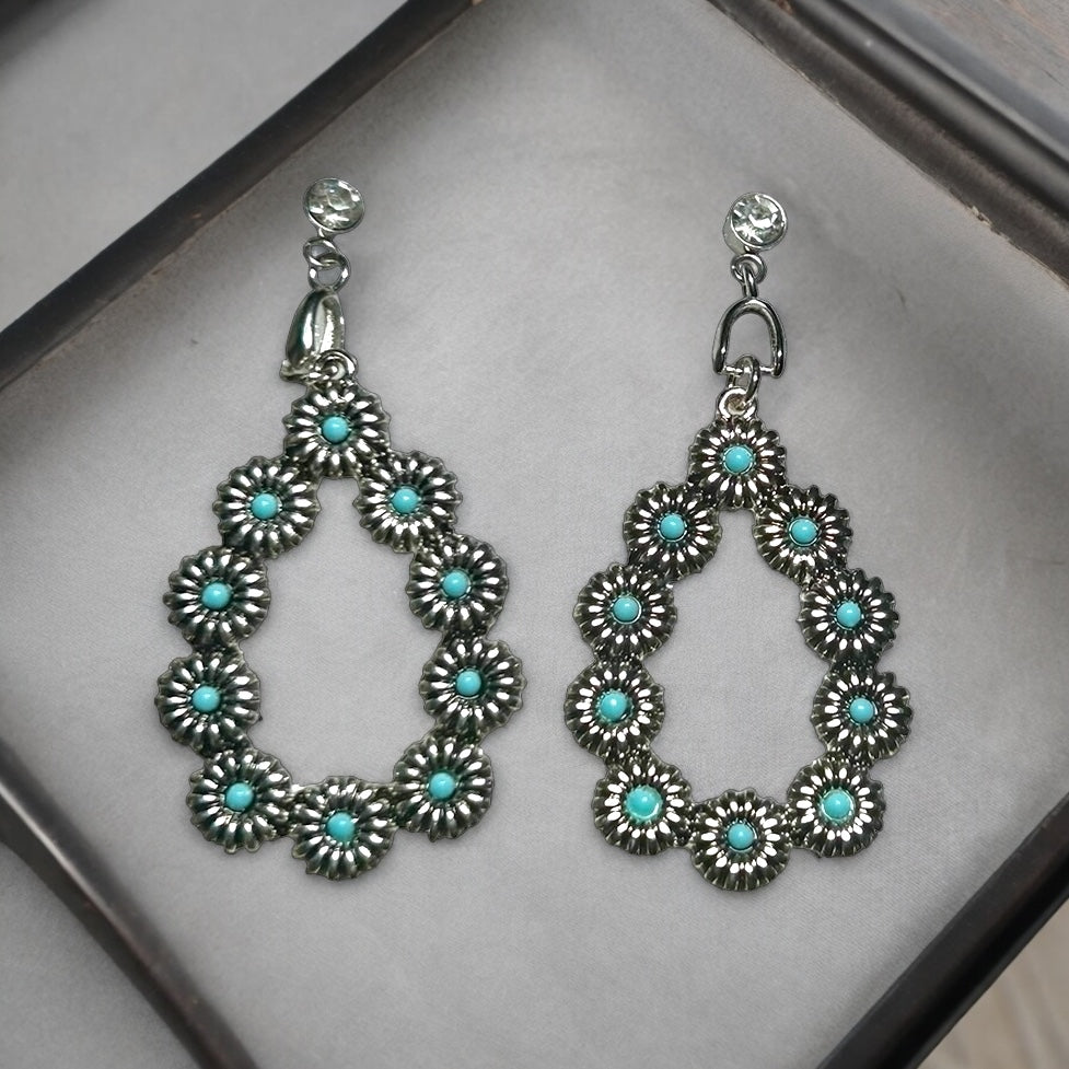 Silver and Turquoise Earrings