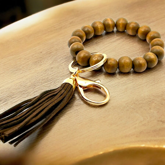 Wood Keychain Bracelet