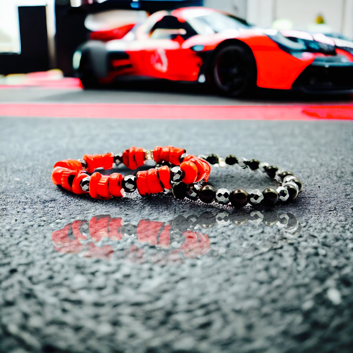 Red Coral and Hematite