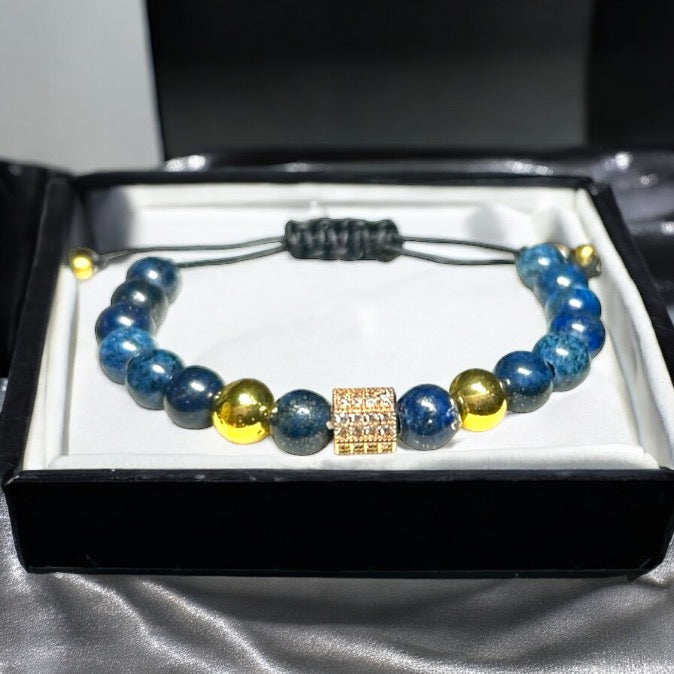 Hexagonal Lapis Lazuli & Gold