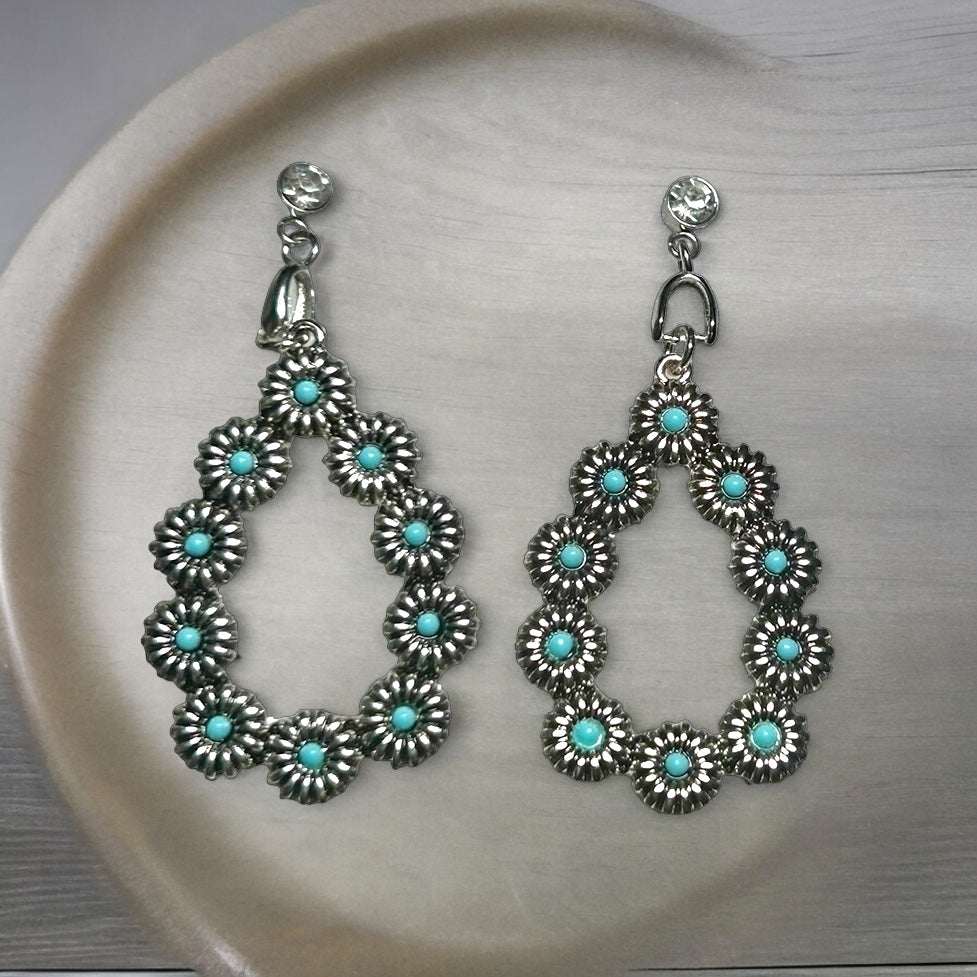 Silver and Turquoise Earrings