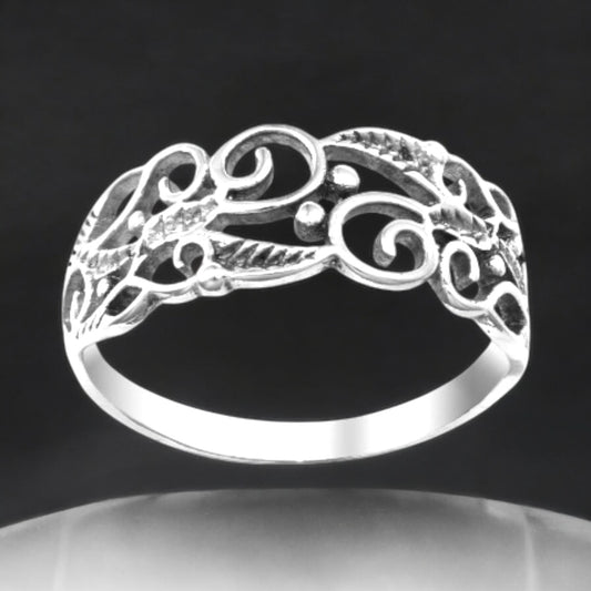 Sterling Silver Filigree Band Ring