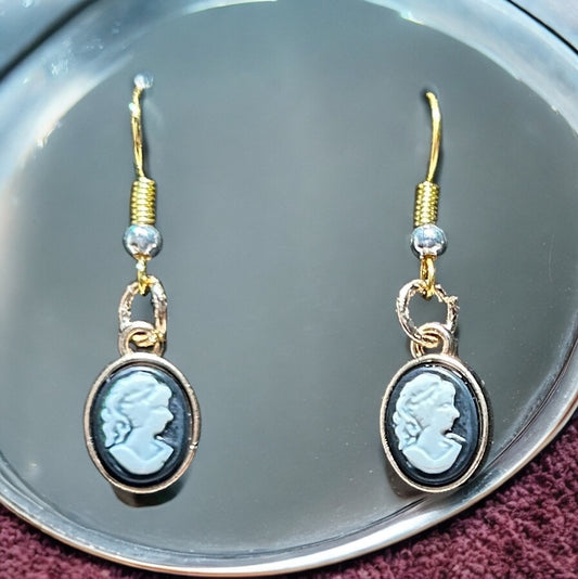 Ornate Cameo Earrings