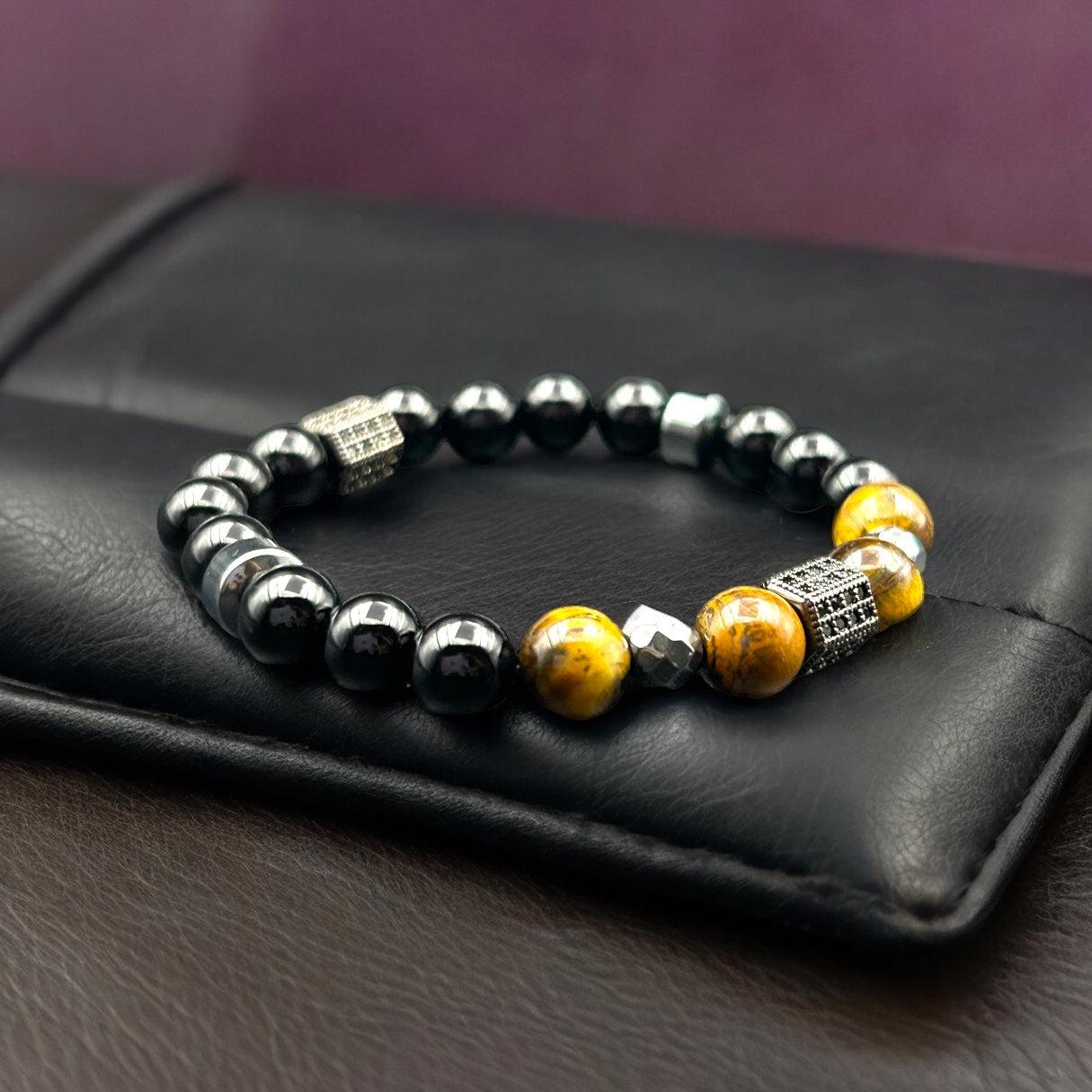 Tigers Eye Black Rhinestone