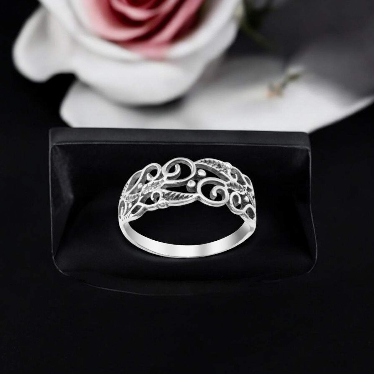 Sterling Silver Filigree Band Ring