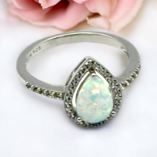 Pear Opal Ring