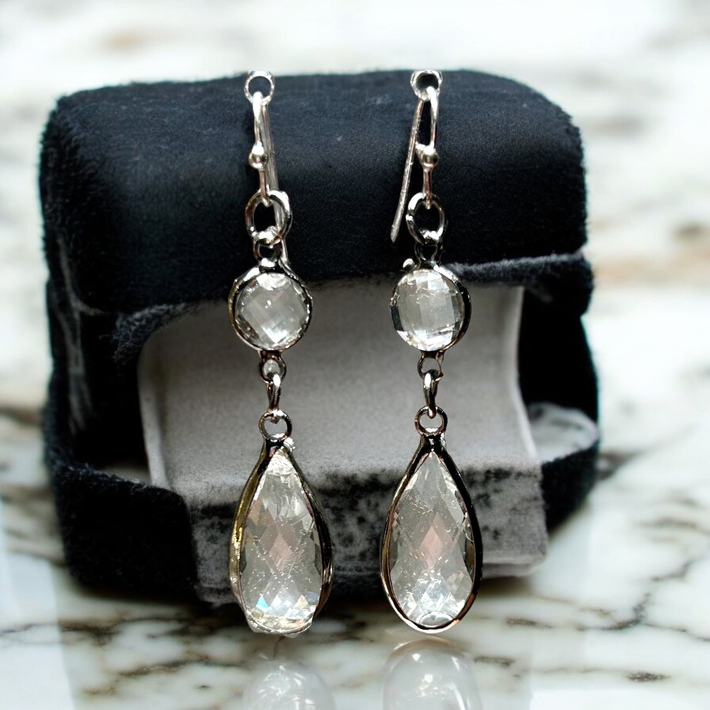 Quartz Drop Earrings