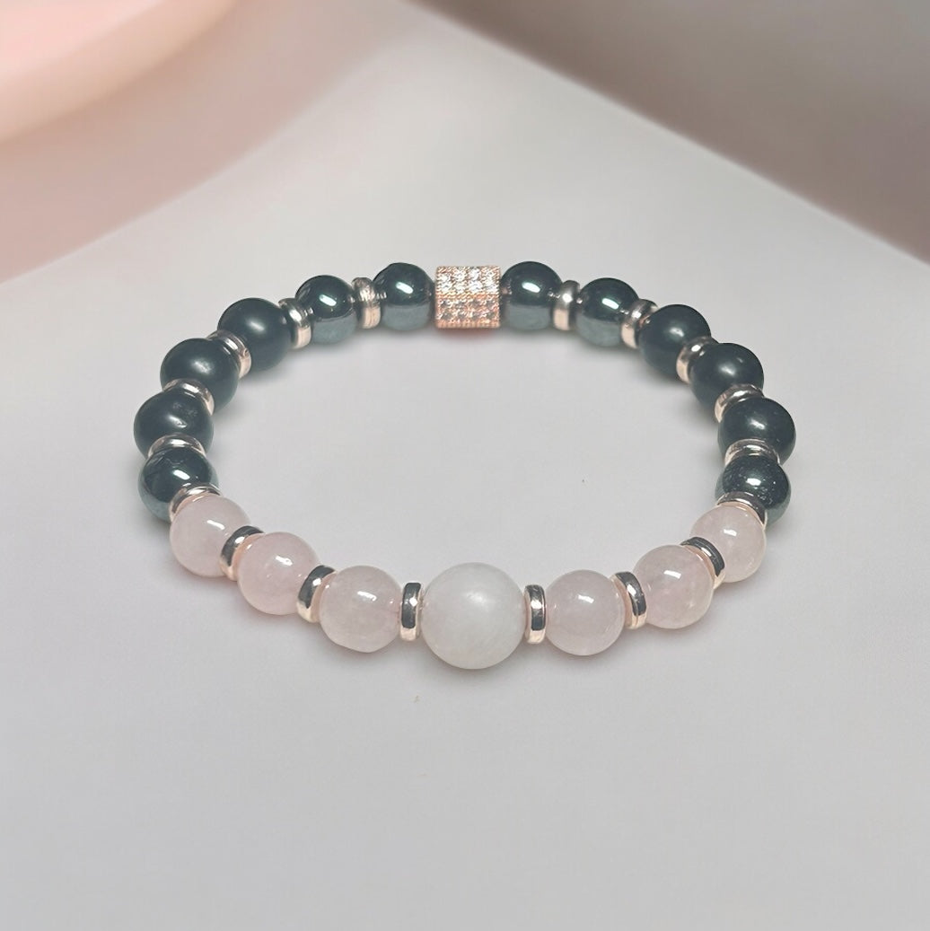 Exclusive Rose Quartz Triple Stone