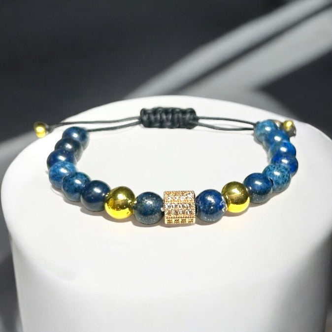 Hexagonal Lapis Lazuli & Gold