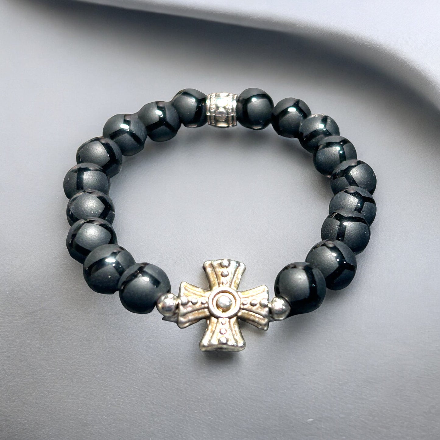 Ornate Cross Black Onyx