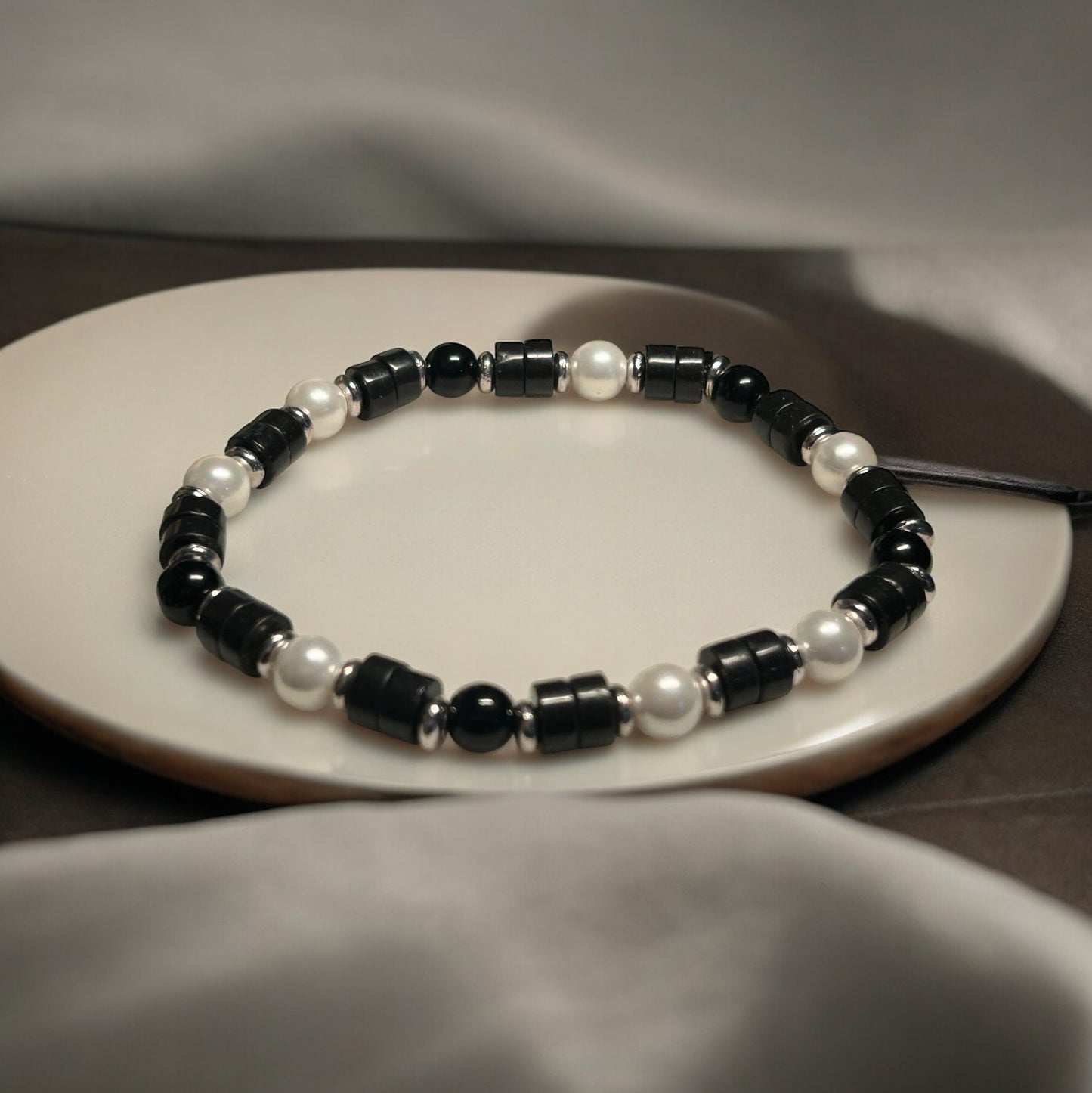 Pearl and Agate Heishi for Men